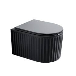 ZESTAW PODTYNKOWY WC STELAŻ GEBERIT DUOFIX MISKA LUMA-MTB-RIM-03 PRZYCISK DELTA 50 CZARNY MAT