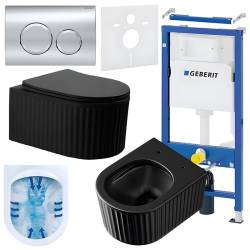 ZESTAW PODTYNKOWY WC STELAŻ GEBERIT DUOFIX MISKA LUMA-MTB-RIM-03 PRZYCISK DELTA 20 CHROM