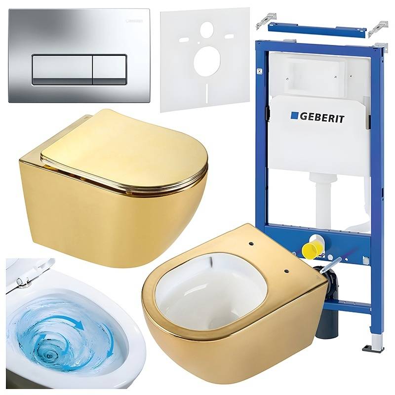 ZESTAW PODTYNKOWY WC STELAŻ GEBERIT DUOFIX MISKA MIZU-GL-WH-TR-03 PRZYCISK DELTA 50 CHROM