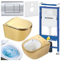 ZESTAW PODTYNKOWY WC STELAŻ GEBERIT DUOFIX MISKA MIZU-GL-WH-TR-03 PRZYCISK DELTA 30 CHROM