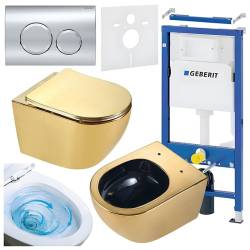 ZESTAW PODTYNKOWY WC STELAŻ GEBERIT DUOFIX MISKA MIZU-GL-BL-TR-03 PRZYCISK DELTA 20 CHROM