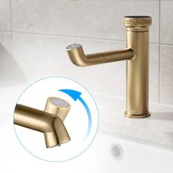 HYDROSAN BATERIA ŁAZIENKOWA CHLOE SZCZOTKOWANE ZŁOTO CHLOE-GL-BR