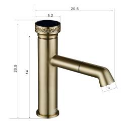 HYDROSAN BATERIA ŁAZIENKOWA CHLOE SZCZOTKOWANE ZŁOTO CHLOE-GL-BR