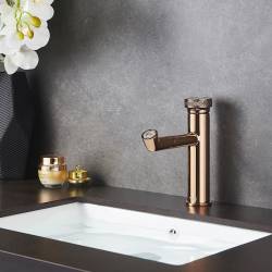HYDROSAN BATERIA ŁAZIENKOWA CHLOE RÓŻOWE ZŁOTO CHLOE-P-GL