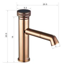 HYDROSAN BATERIA ŁAZIENKOWA CHLOE RÓŻOWE ZŁOTO CHLOE-P-GL