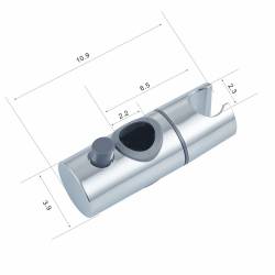 UCHWYT DRĄŻKA NA SŁUCHAWKĘ UD-1-CH-M22 CHROM 22 MM