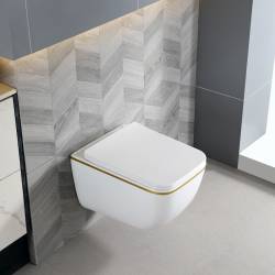 ZESTAW PODTYNKOWY WC STELAŻ GEBERIT DUOFIX MISKA YUZU-WH-GL-TR-03 PRZYCISK DELTA 50 CZARNY POŁYSK