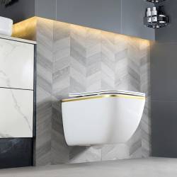 ZESTAW PODTYNKOWY WC STELAŻ GEBERIT DUOFIX MISKA YUZU-WH-GL-TR-03 PRZYCISK DELTA 50 BIAŁY