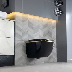ZESTAW PODTYNKOWY WC STELAŻ GEBERIT DUOFIX MISKA YUZU-BL-GL-TR-03 PRZYCISK DELTA 50 CHROM