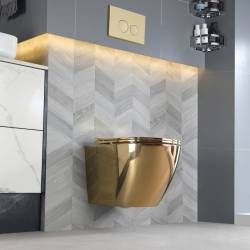 ZESTAW PODTYNKOWY WC STELAŻ GEBERIT DUOFIX MISKA FLOW-GL-WH-TR-03 PRZYCISK DELTA 50 CZARNY MAT