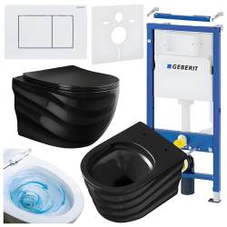 ZESTAW PODTYNKOWY WC STELAŻ GEBERIT DUOFIX MISKA SKAL-BL-RIM-03 PRZYCISK DELTA 30 BIAŁY