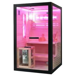 SAUNA FIŃSKA WYSOKOTEMPERATUROWA Z PIECEM FORSA1-BL/HARVIA 3,5KW 1-2 OSOBOWA 120x120 CM