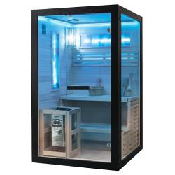 SAUNA FIŃSKA WYSOKOTEMPERATUROWA Z PIECEM FORSA1-BL/HARVIA 3,5KW 1-2 OSOBOWA 120x120 CM