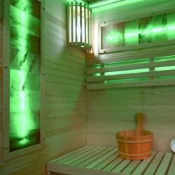 SAUNA FIŃSKA WYSOKOTEMPERATUROWA Z PIECEM FORSA1-BL/HARVIA 3,5KW 1-2 OSOBOWA 120x120 CM
