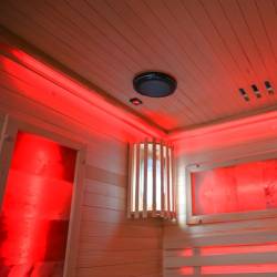 SAUNA FIŃSKA WYSOKOTEMPERATUROWA Z PIECEM FORSA1-BL/HARVIA 3,5KW 1-2 OSOBOWA 120x120 CM