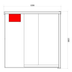 SAUNA FIŃSKA WYSOKOTEMPERATUROWA Z PIECEM FORSA1-BL/HARVIA 3,5KW 1-2 OSOBOWA 120x120 CM