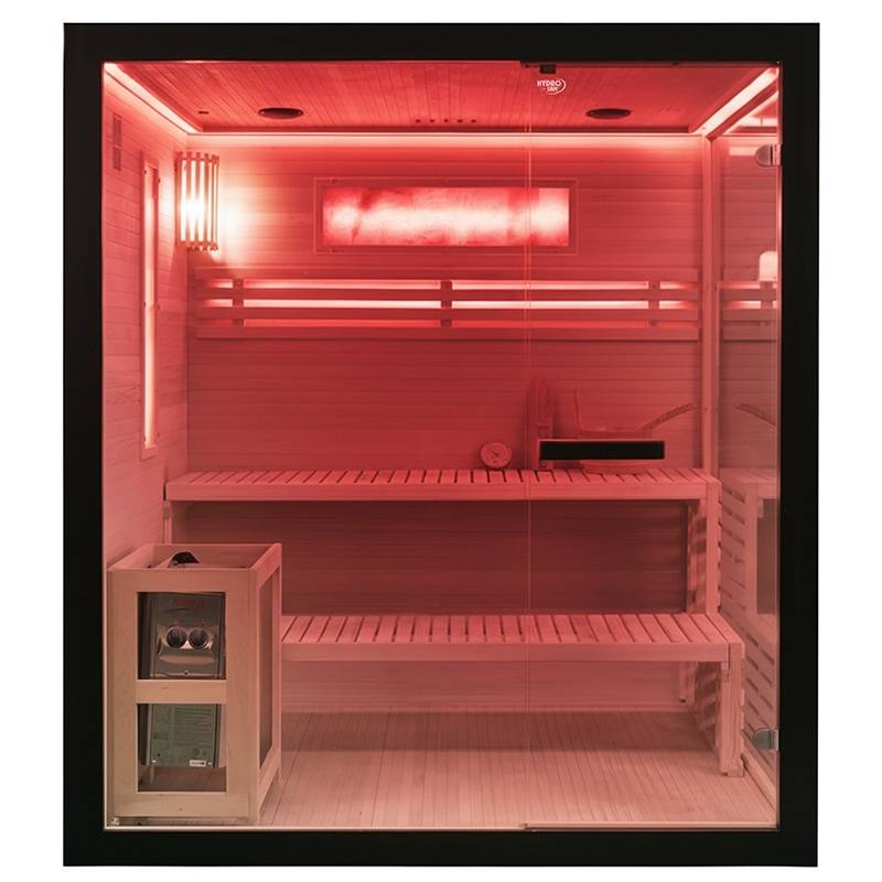 SAUNA FIŃSKA WYSOKOTEMPERATUROWA Z PIECEM FORSA3-BL/HARVIA 6KW 4-5 OSOBOWA 180x160 CM