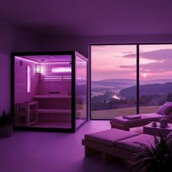 SAUNA FIŃSKA WYSOKOTEMPERATUROWA Z PIECEM FORSA3-BL/HARVIA 6KW 4-5 OSOBOWA 180x160 CM