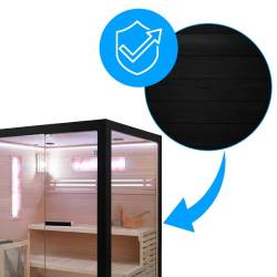 SAUNA FIŃSKA WYSOKOTEMPERATUROWA Z PIECEM FORSA3-BL/HARVIA 6KW 4-5 OSOBOWA 180x160 CM
