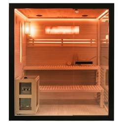 SAUNA FIŃSKA WYSOKOTEMPERATUROWA Z PIECEM FORSA3-BL/HARVIA 6KW 4-5 OSOBOWA 180x160 CM
