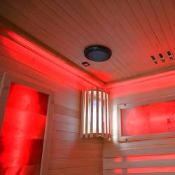 SAUNA FIŃSKA WYSOKOTEMPERATUROWA Z PIECEM FORSA3-BL/HARVIA 6KW 4-5 OSOBOWA 180x160 CM