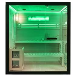 SAUNA FIŃSKA WYSOKOTEMPERATUROWA Z PIECEM FORSA3-BL/HARVIA 6KW 4-5 OSOBOWA 180x160 CM