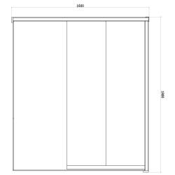 SAUNA FIŃSKA WYSOKOTEMPERATUROWA Z PIECEM FORSA3-BL/HARVIA 6KW 4-5 OSOBOWA 180x160 CM
