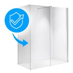 ŚCIANKA SZYBA PRYSZNICOWA SH07-DUO-80X110 WALK-IN 80X110 CM CHROM