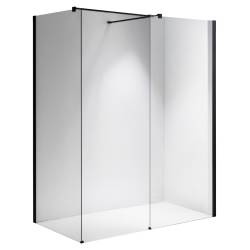 ŚCIANKA SZYBA PRYSZNICOWA SH07-DUO-BL-90X80 WALK-IN 90X80 CM CZARNA