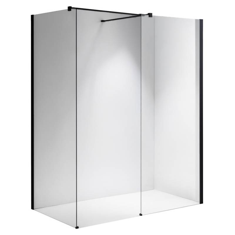 ŚCIANKA SZYBA PRYSZNICOWA SH07-DUO-BL-90X80 WALK-IN 90X80 CM CZARNA