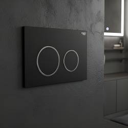ZESTAW PODTYNKOWY WC STELAŻ HYDROSAN MISKA MIZU-WH-RIM-01 PRZYCISK BUTTON-4-BL CZARNY