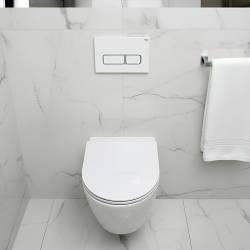ZESTAW PODTYNKOWY WC STELAŻ HYDROSAN MISKA MIZU-WH-RIM-01 PRZYCISK BUTTON-6-WH BIAŁY