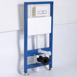 ZESTAW PODTYNKOWY WC STELAŻ HYDROSAN MISKA MIZU-WH-RIM-02 PRZYCISK BUTTON-6-WH BIAŁY