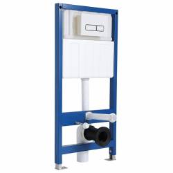 ZESTAW PODTYNKOWY WC STELAŻ HYDROSAN MISKA MIZU-WH-GL-RIM-03 PRZYCISK BUTTON-5-BL CZARNY