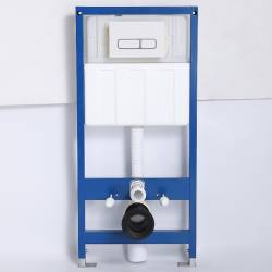 ZESTAW PODTYNKOWY WC STELAŻ HYDROSAN MISKA MIZU-WH-GL-RIM-03 PRZYCISK BUTTON-7-BL CZARNY