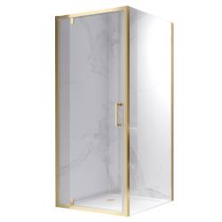 KABINA PRYSZNICOWA KWADRATOWA ZES-KZ04B-GL-BR-80 ZŁOTY SZCZOTKOWANY 80x80 CM 6 MM