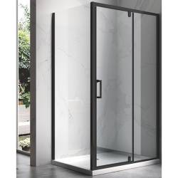 KABINA PRYSZNICOWA PROSTOKĄTNA ZES-KZ07D-BL-120X100 CZARNA 120x100 CM