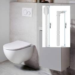 ZESTAW PODTYNKOWY WC STELAŻ HYDROSAN MISKA MIZU-GL-WH-RIM-03 PRZYCISK BUTTON-4-WH BIAŁY