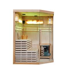 SAUNA FIŃSKA WYSOKOTEMPERATUROWA Z PIECEM KEMI4/HARVIA 4-5 OSOBOWA 150x150 KEMI4