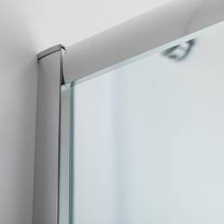 KABINA PRYSZNICOWA PÓŁOKRĄGŁA Z BRODZIKIEM MAJA CHROM MROŻONE SZKŁO 80X80 MAJA-CH-FR-80X80