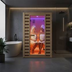 SAUNA DOMOWA SUCHA INFRARED NISKOTEMPERATUROWA TROMSO2 2-3 OSOBOWA 120x105 CM 230 V