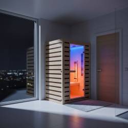 SAUNA DOMOWA SUCHA INFRARED NISKOTEMPERATUROWA TROMSO2 2-3 OSOBOWA 120x105 CM 230 V