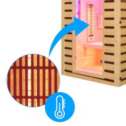 SAUNA DOMOWA SUCHA INFRARED NISKOTEMPERATUROWA TROMSO2 2-3 OSOBOWA 120x105 CM 230 V