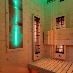 SAUNA DOMOWA SUCHA INFRARED NISKOTEMPERATUROWA TROMSO2 2-3 OSOBOWA 120x105 CM 230 V
