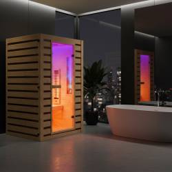 SAUNA DOMOWA SUCHA INFRARED NISKOTEMPERATUROWA TROMSO2 2-3 OSOBOWA 120x105 CM 230 V