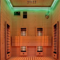 SAUNA DOMOWA SUCHA INFRARED NISKOTEMPERATUROWA TROMSO2 2-3 OSOBOWA 120x105 CM 230 V