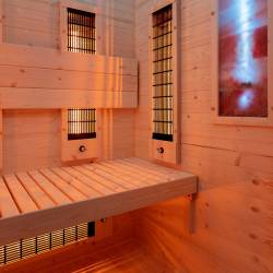 SAUNA DOMOWA SUCHA INFRARED NISKOTEMPERATUROWA TROMSO2 2-3 OSOBOWA 120x105 CM 230 V