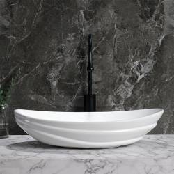 UMYWALKA NABLATOWA CERAMICZNA OWALNA LAVI-WH-LN-625 BIAŁA LAVI-WH-LN-625
