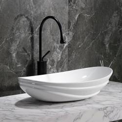 UMYWALKA NABLATOWA CERAMICZNA OWALNA LAVI-WH-LN-625 BIAŁA LAVI-WH-LN-625