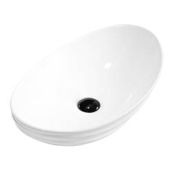 UMYWALKA NABLATOWA CERAMICZNA OWALNA LAVI-WH-LN-625 BIAŁA LAVI-WH-LN-625